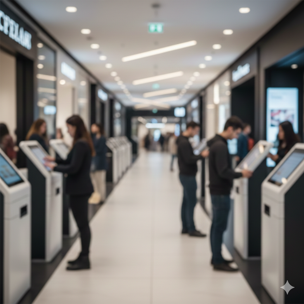 Bill Pay Kiosk in use